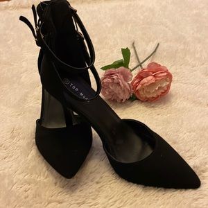 Black heels with ankle straps